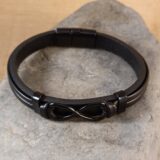 LEATHER INFINITY BRACELET
