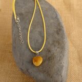 YELLOW JASPER HEART SHAPE NECKLACE