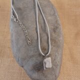 GREY JASPER STONE PENDANT NECKLACE